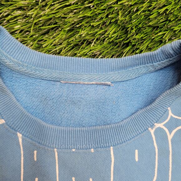 VTG Champion Reverse Weave Sweatshirt Womens M Cropped Boxy Fit Y2K AOP - Picture 12 of 12